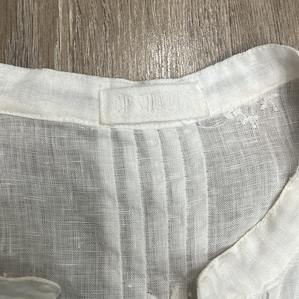 Spring CP SHADES l LINEN Tunic Mini Dress In White Sz XS - Picture 6 of 8